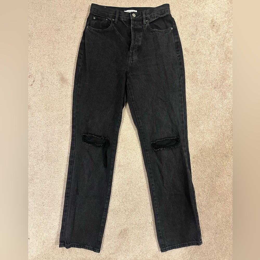 PacSun Women’s Black Distressed Dad Jeans